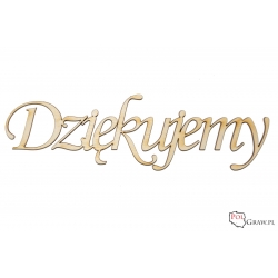 Dziękujemy - napis 17cm A650